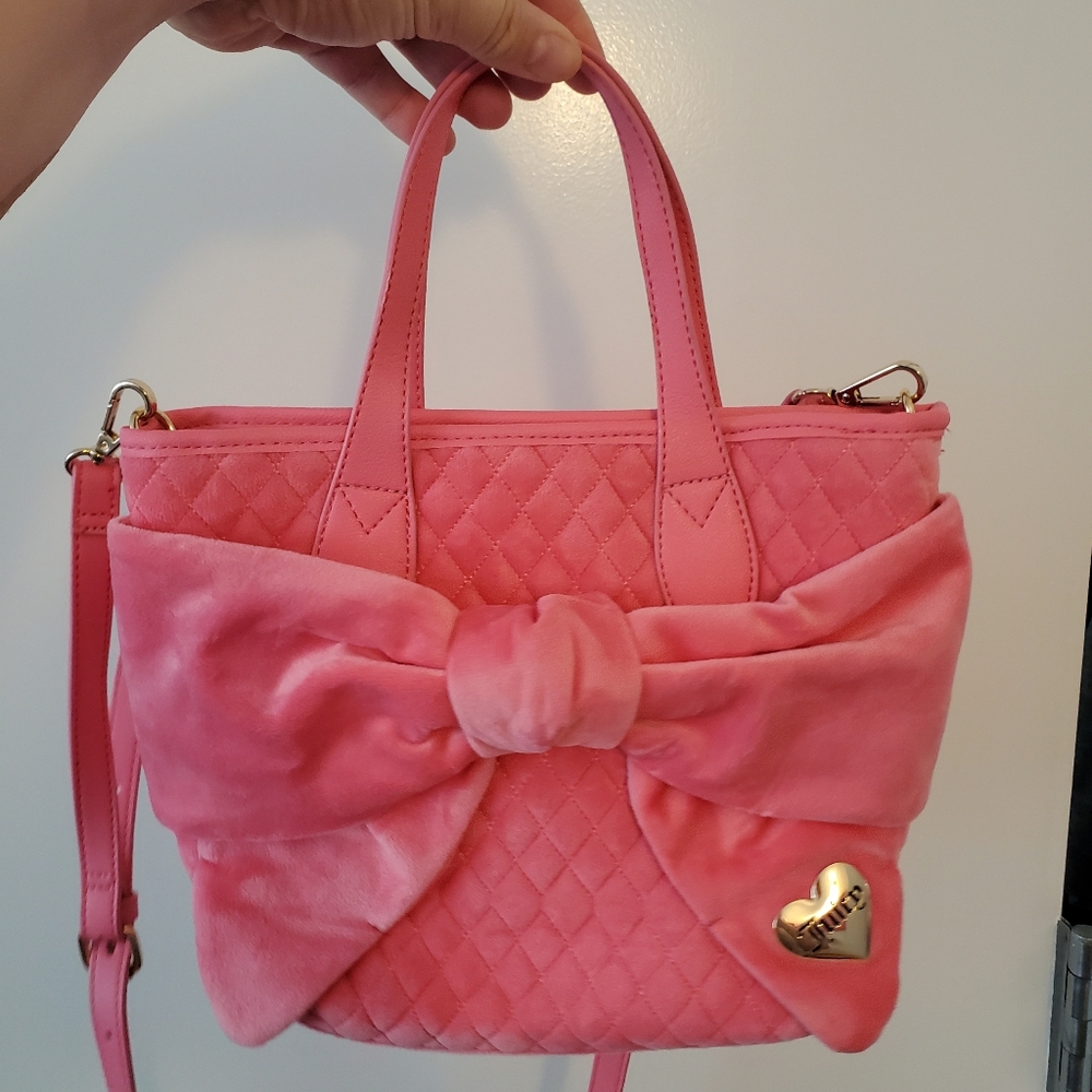 Juicy Couture Pink Mini Quilted Bow Bag